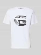 Regular fit T-shirt met logoprint, model 'icon'