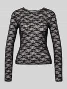 Shirt met lange mouwen van kant