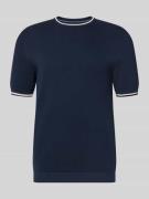 Regular fit T-shirt in gebreide look