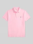 Slim fit poloshirt van katoenmix