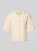 Regular fit overhemdblouse met wol, model 'Cunna'