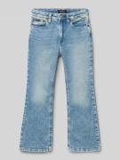 Bootcut jeans van katoenmix