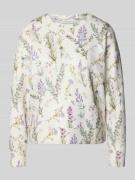 Sweatshirt met ronde hals en lavendelprint
