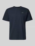 Regular fit T-shirt met structuurmotief