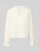 Regular fit blouse met lange mouwen en intarsia, model 'VICKY LIFE'