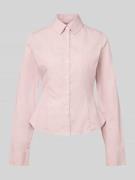 Slim fit overhemdblouse van puur katoen