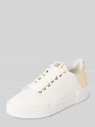 Sneakers van leer met vetersluiting