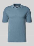 Slim fit poloshirt in gebreide look, model 'Kane'