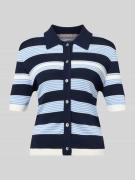 Regular fit poloshirt van viscosemix met knoopsluiting