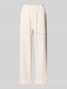 Sweatpants met steekzakken en omslag