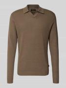 Regular fit poloshirt in gebreide look, model 'Riley'