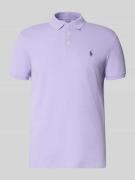 Slim fit poloshirt van katoenmix