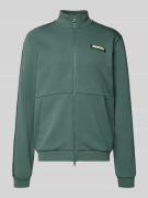 Sweatjack met opstaande kraag en tweewegsritssluiting