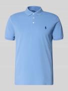 Slim fit poloshirt van katoenmix