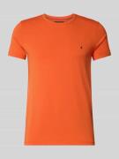 Slim fit T-shirt van katoenmix