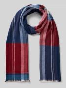 Sjaal van viscose met franjes