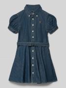 Getailleerde jeansjurk van puur katoen