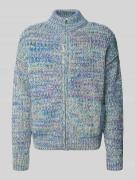 Relaxed fit gebreid jack van een mix van katoen en wol met viscose, mo...