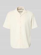 Slim fit vrijetijdsoverhemd van badstof