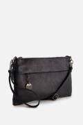 Charm Clutch zwart Leer