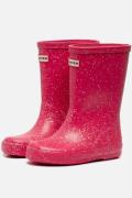 Hunter Glitter Regenlaarzen roze Rubber