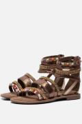 Lazamani Sandalen brons Leer