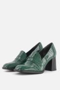 Tamaris Trotteur Pumps groen Textiel