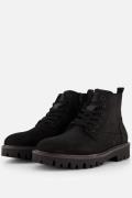 Rieker Veterboots zwart Nubuck