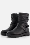 Cellini Plooi Biker boots zwart Leer