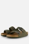 Birkenstock Arizona Slippers groen Suede