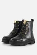 Muyters Veterboots zwart Leer