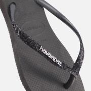 Havaianas Slim Glitter Slippers zwart Rubber