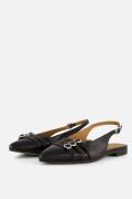 Linea Zeta Slingback Instappers zwart Leer