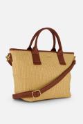 Charm Handtas cognac Textiel