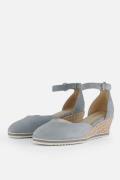 Tamaris Espadrilles Sleehak blauw Leer