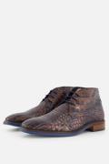 Vertice Croco Veterschoenen cognac Leer