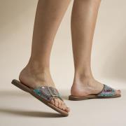 Ann Rocks Slippers bruin Synthetisch