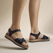 Feyn Mia01 Sandalen zwart Leer
