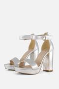 Ann Rocks Sandalen zilver Pu