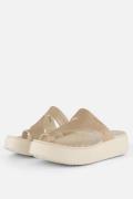 Crocs Getaway Platform Slippers beige Rubber