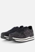 Woden Ronja Glitter Plateau Sneakers zwart