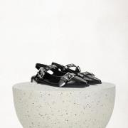 POSH by Poelman Slingbacks zwart Lak