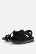 Ecco Soft Sandalen zwart Leer