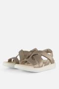 Ecco Soft Coss Strap Sandalen beige Leer