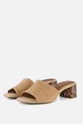 Tamaris Slippers Met Hak beige Suède