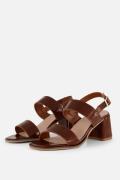 Linea Zeta Sandalen Met Kak bruin Lak