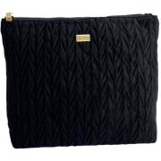 PIPOL BAZAAR Flat Makeup Pouch Quilted Black