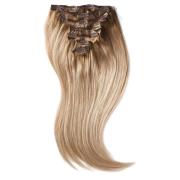 Rapunzel of Sweden Clip-on set 7 pieces 30 cm Brown Ash Blonde Ba