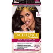 Loreal Paris Excellence Crème Triple Care Color 2 Black-Brown