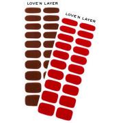 Love'n Layer Fall Kit Hand Chocolate Brown & Grape Red